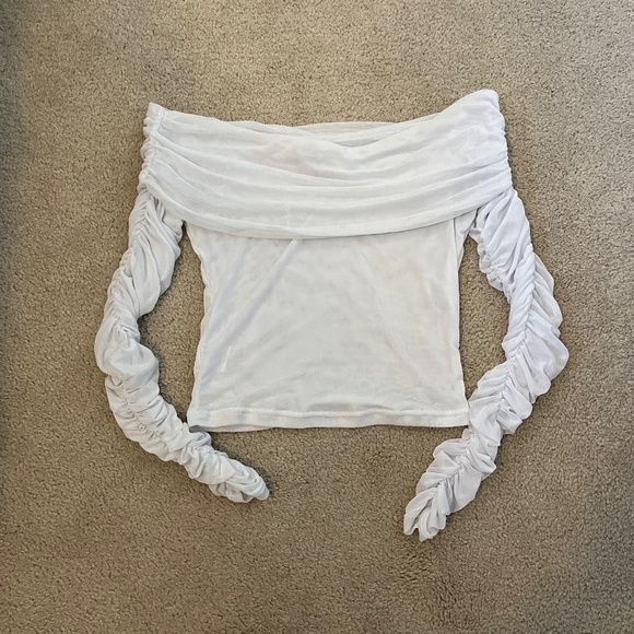 I.AM.GIA Quartz mesh off-the-shoulder top - Picture 3 of 7